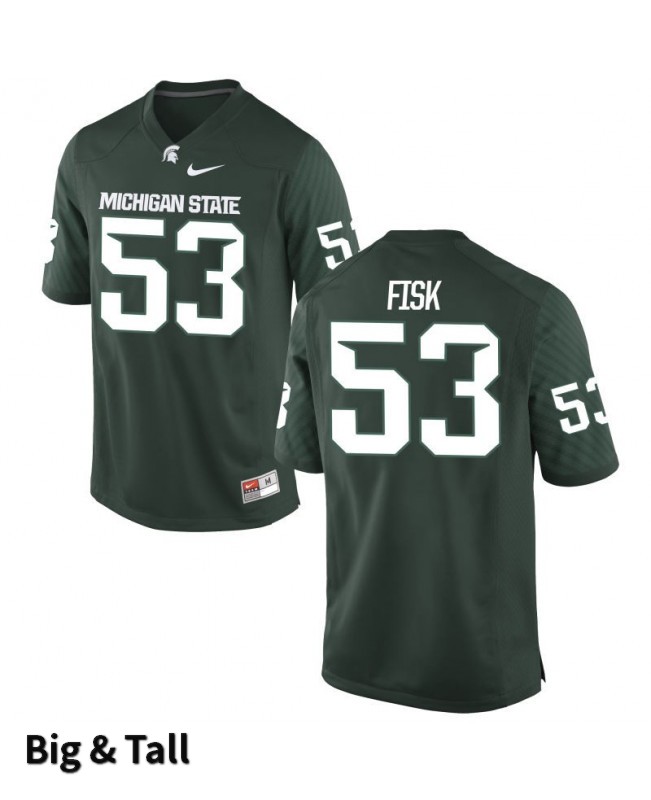 Men's Michigan State Spartans #53 Peter Fisk NCAA Nike Authentic Green Big & Tall College Stitched Football Jersey SG41D21EJ